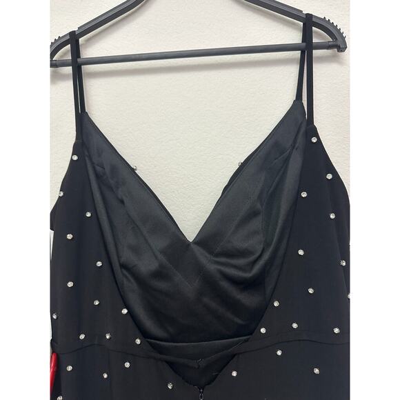 MAC DUGGAL 67812 Black Rhinestone Embellished V-Neck Gown Size 12 New - Picture 8 of 9